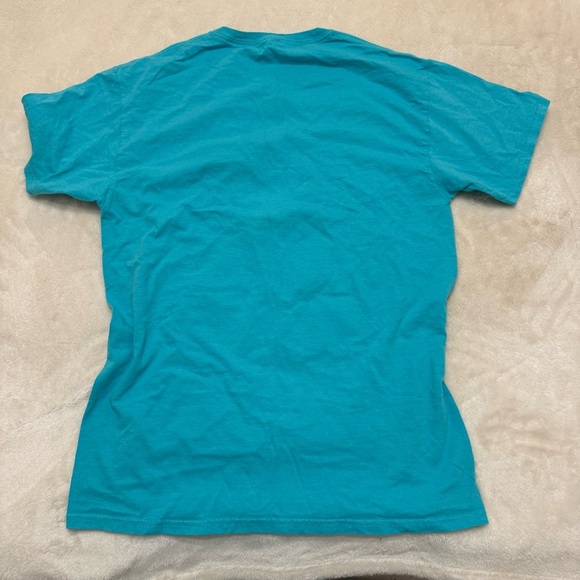 Disney Teal Cotton Tee Medium - Picture 3 of 4